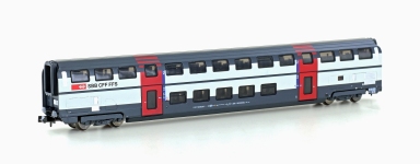 Hobbytrain H25131 - N - Doppelstockwagen IC 2000 2.Kl., SBB, Ep. V-VI - neue Betriebsnummer